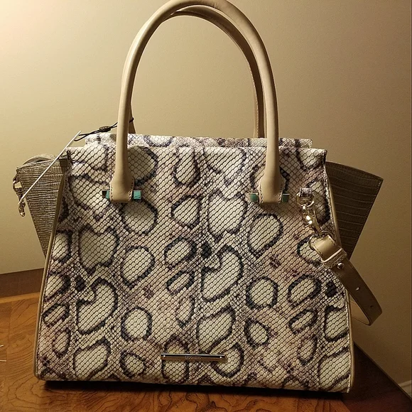 Brahmin Priscilla Pearl Lummus Leather Satchel with Matching Wallet - Picture 2 of 16